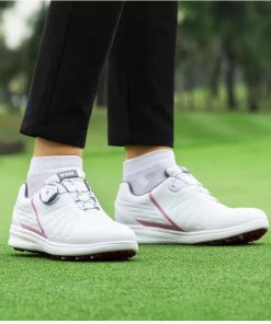 Giày thể thao nữ, giày golf nữ cao cấp PGMXZ179 cực nhẹ mềm mại thoáng khí chống nước chống trơn có nút vặn BOA HC GOLF
